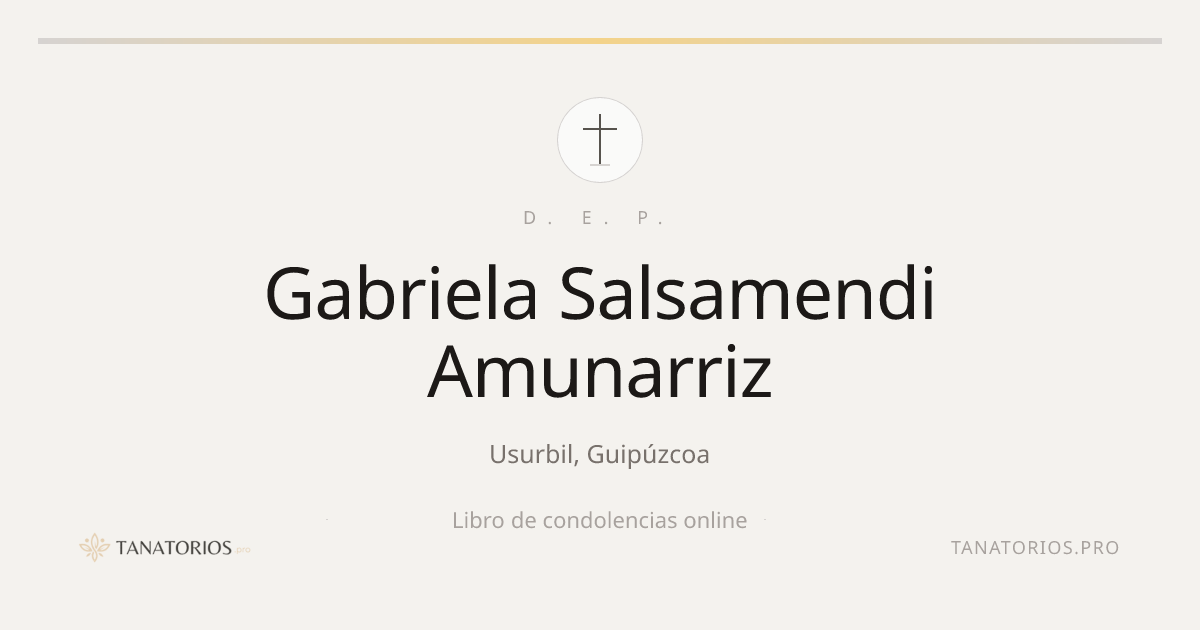 Memorial de Gabriela Salsamendi Amunarriz