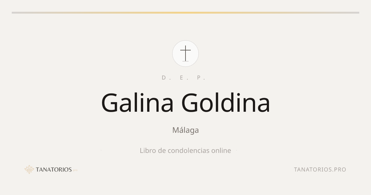 Memorial de Galina Goldina