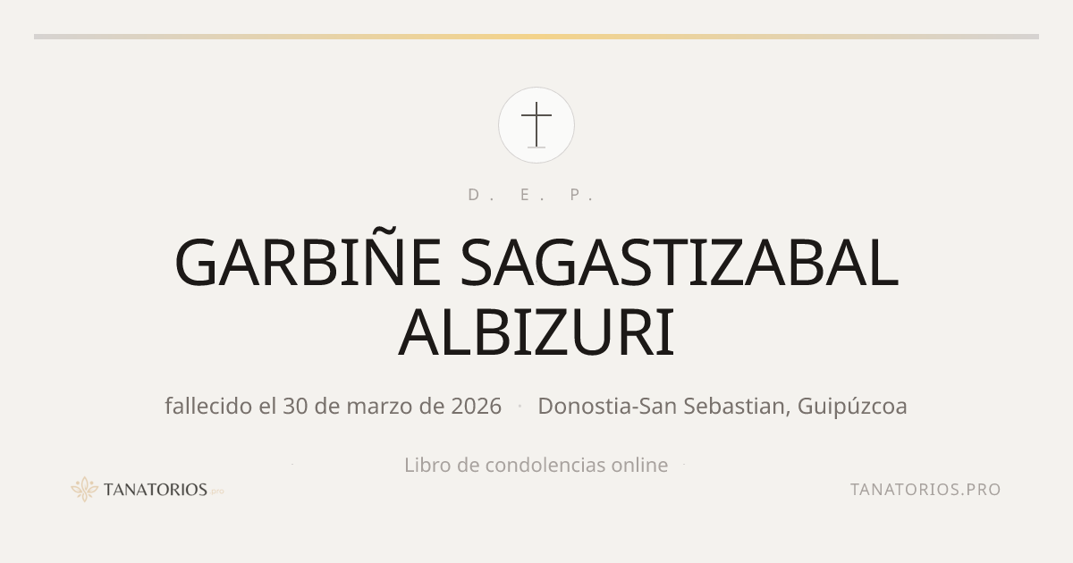 Memorial de GARBIÑE SAGASTIZABAL ALBIZURI