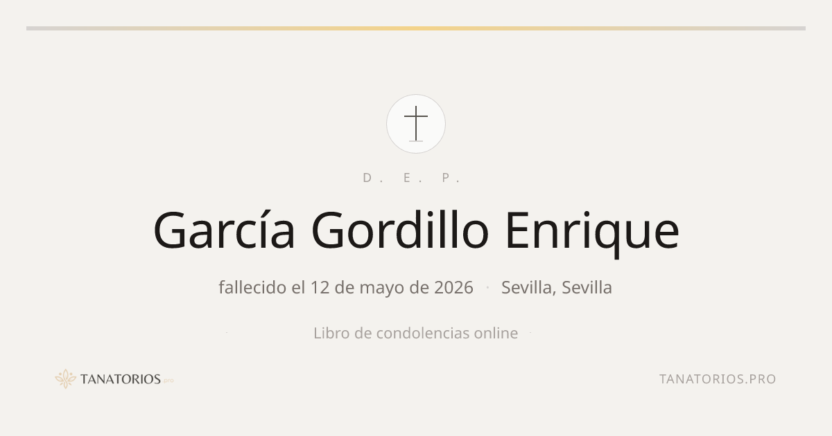 Memorial de García Gordillo Enrique