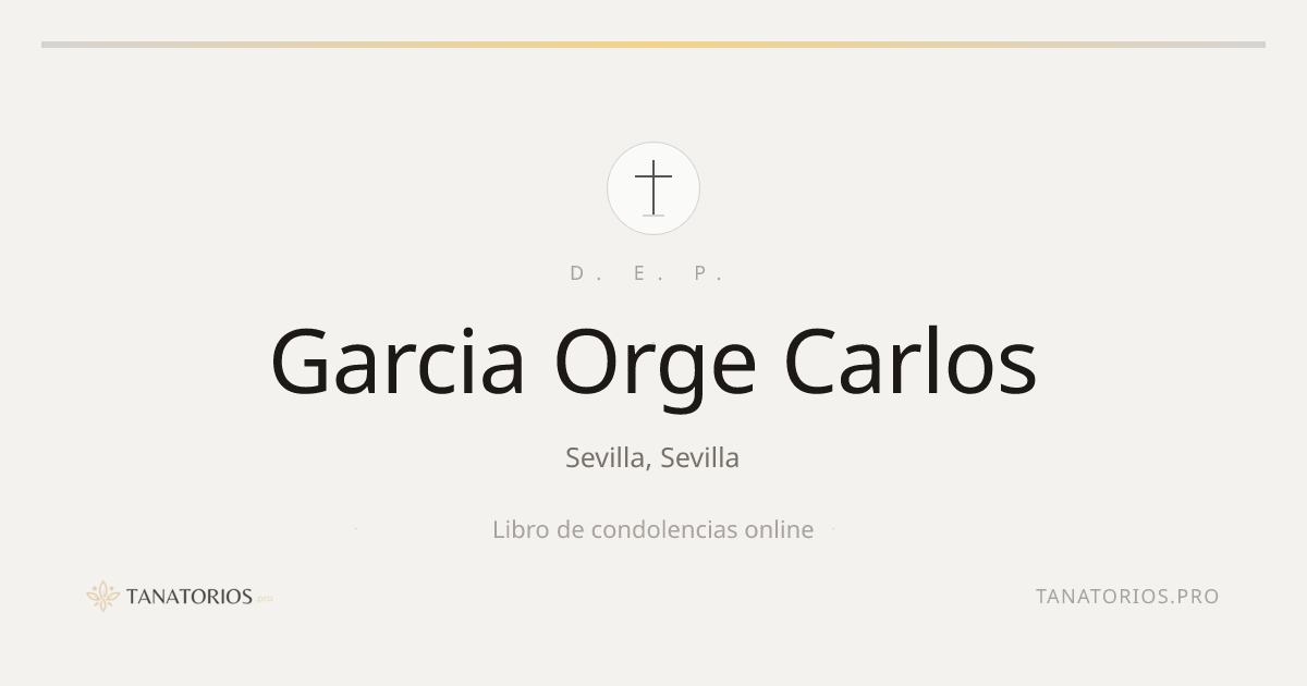 Memorial de Garcia Orge Carlos