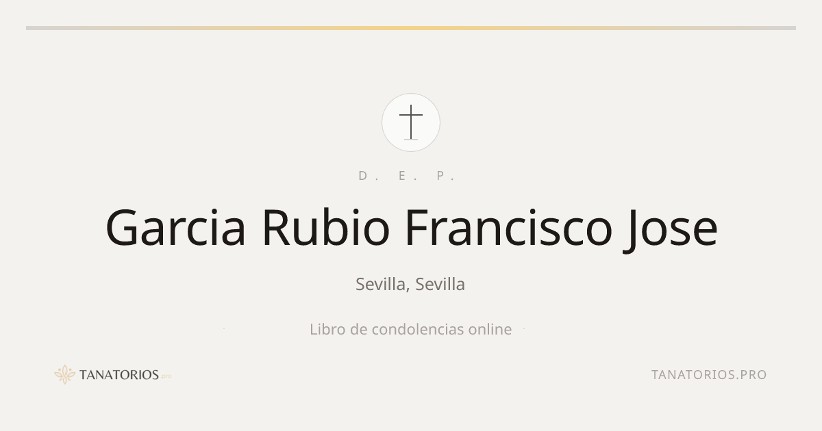 Memorial de Garcia Rubio Francisco Jose