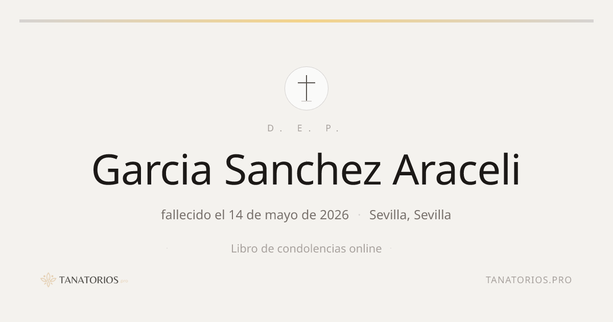 Memorial de Garcia Sanchez Araceli