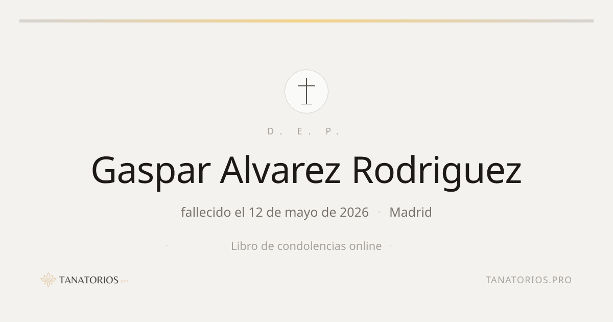 Memorial de Gaspar Alvarez Rodriguez