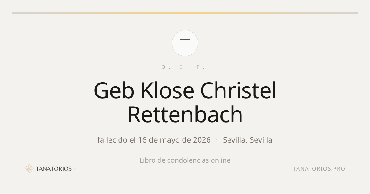 Memorial de Geb Klose Christel Rettenbach