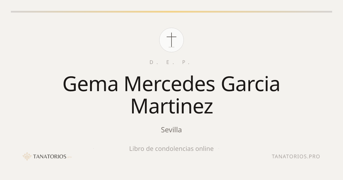 Memorial de Gema Mercedes Garcia Martinez