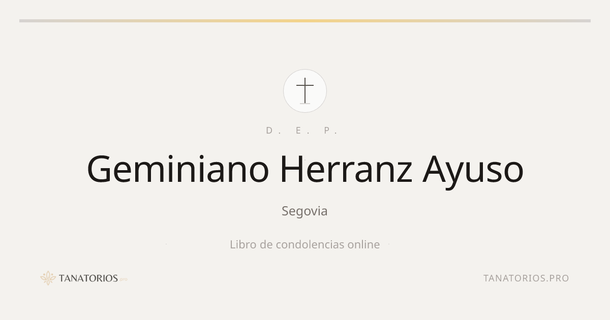Memorial de Geminiano Herranz Ayuso