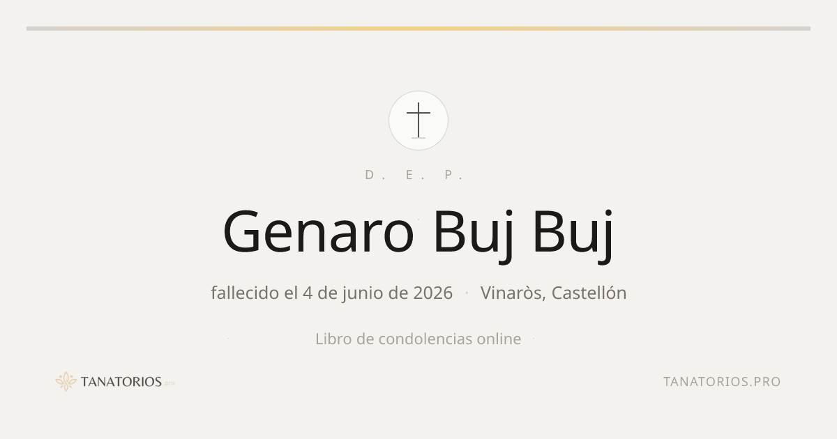 Memorial de Genaro Buj Buj