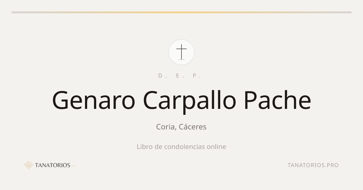 Memorial de Genaro Carpallo Pache