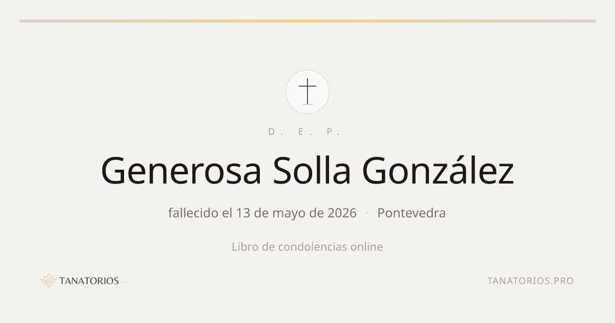 Memorial de Generosa Solla González
