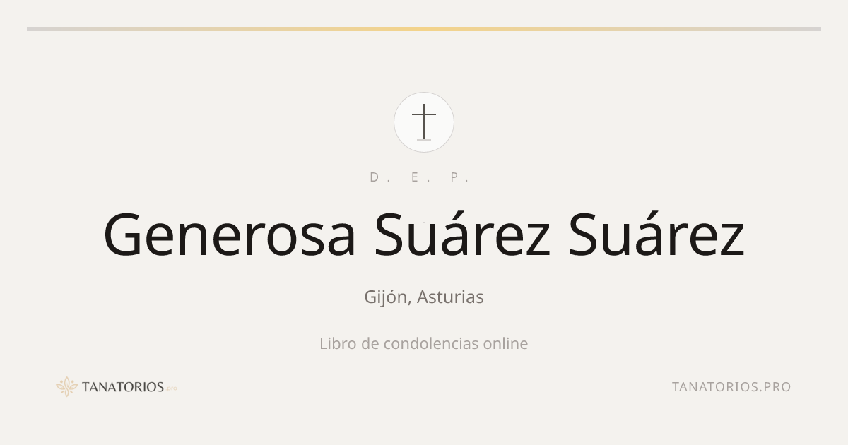 Memorial de Generosa Suárez Suárez
