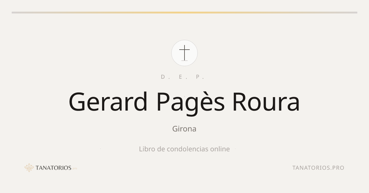 Memorial de Gerard Pagès Roura