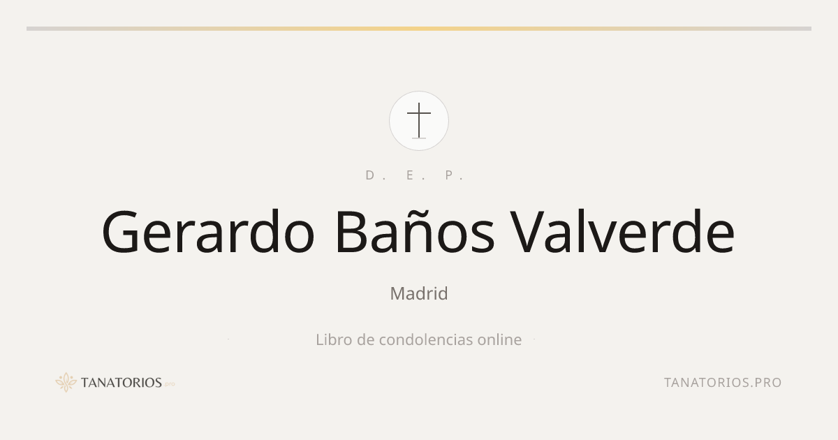 Memorial de Gerardo Baños Valverde