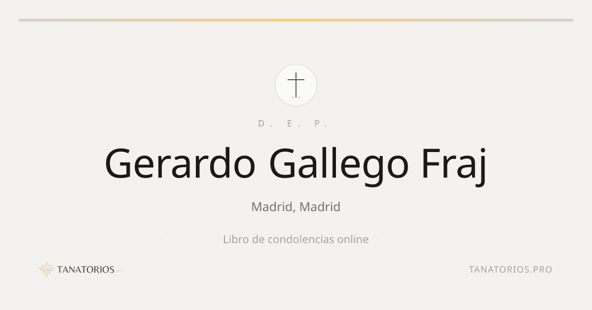 Memorial de Gerardo Gallego Fraj