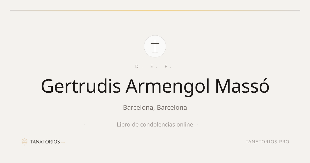 Memorial de Gertrudis Armengol Massó
