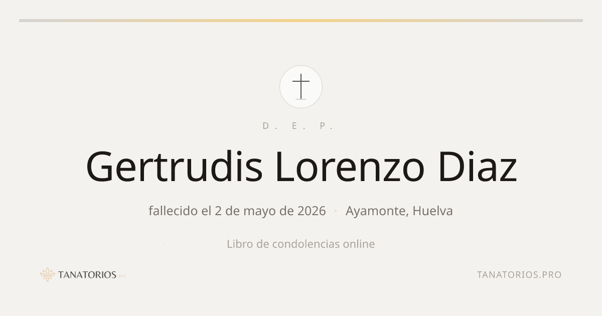 Memorial de Gertrudis Lorenzo Diaz
