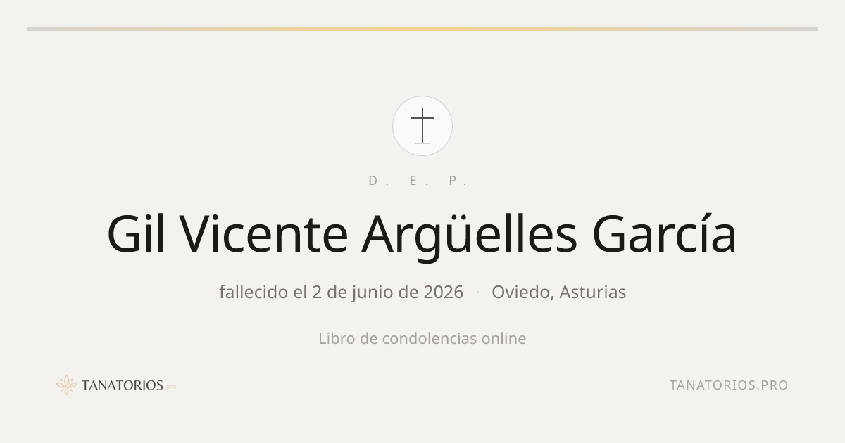 Memorial de Gil Vicente Argüelles García