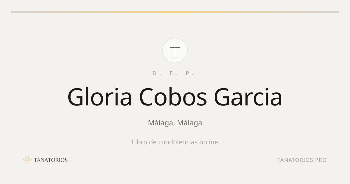 Memorial de Gloria Cobos Garcia