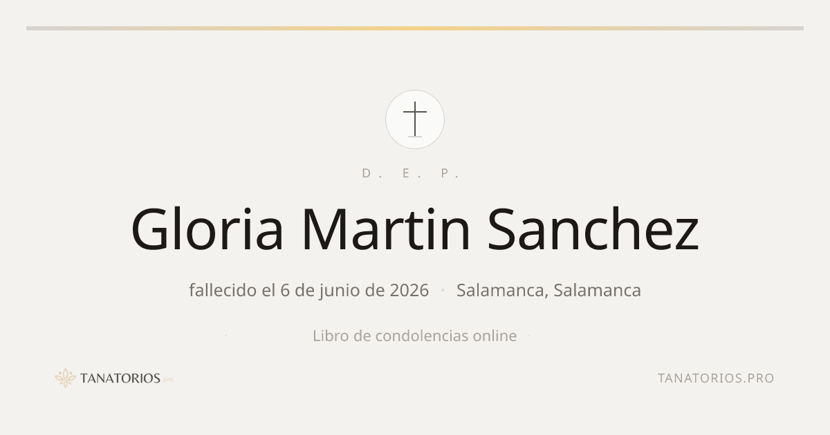 Memorial de Gloria Martin Sanchez