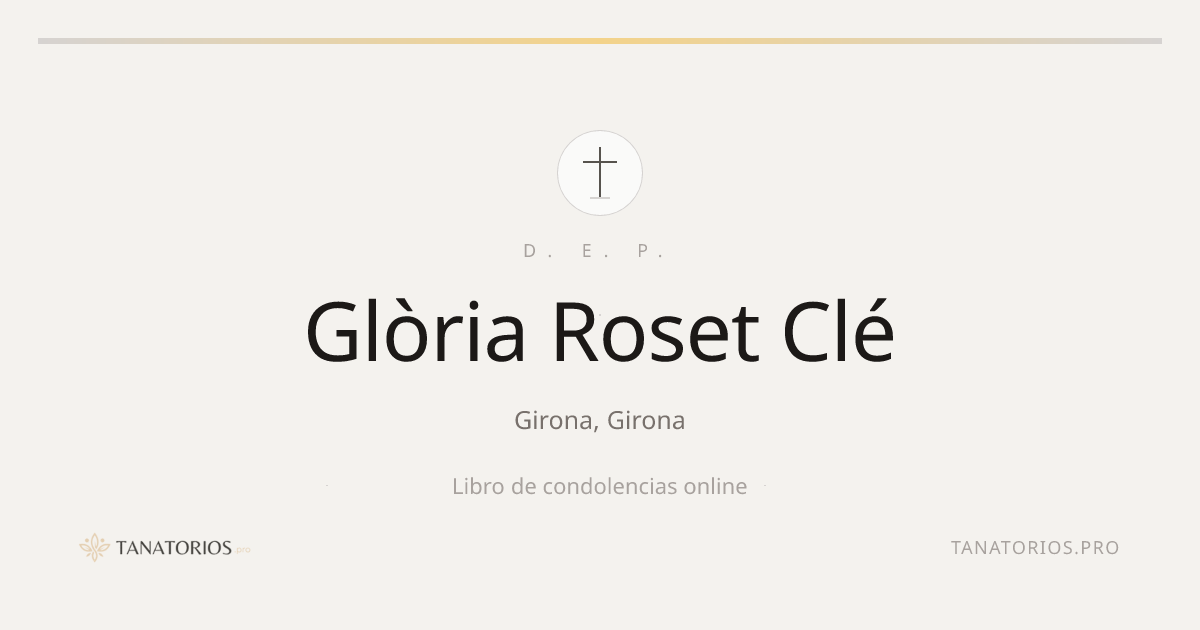 Memorial de Glòria Roset Clé