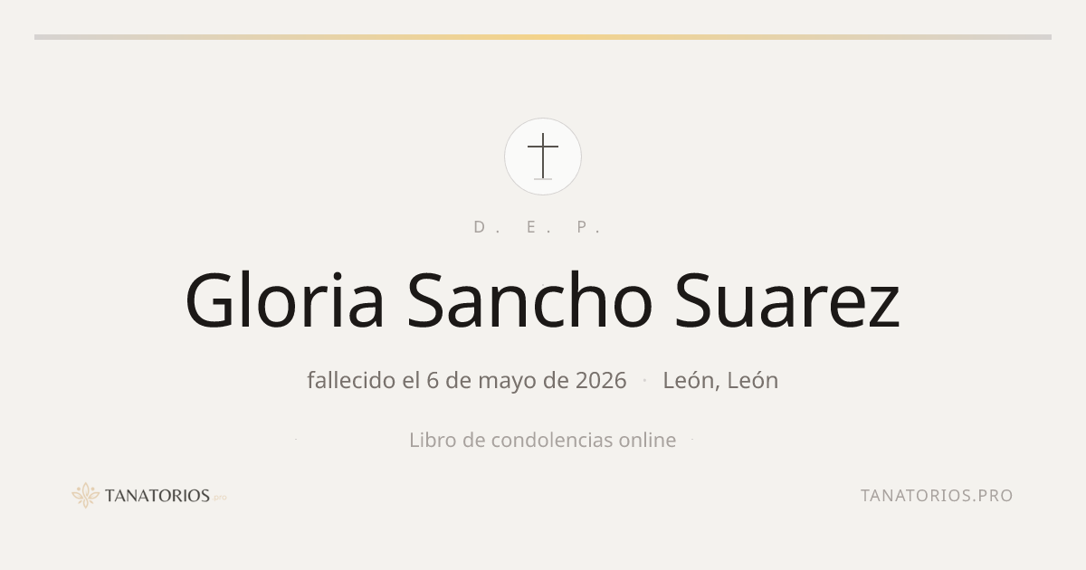 Memorial de Gloria Sancho Suarez