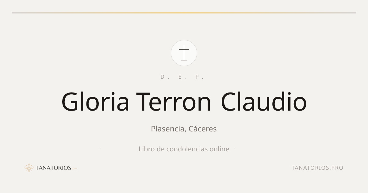 Memorial de Gloria Terron Claudio