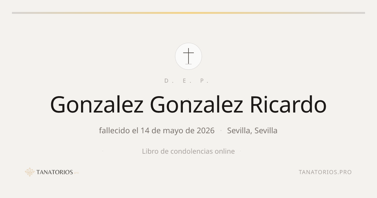 Memorial de Gonzalez Gonzalez Ricardo