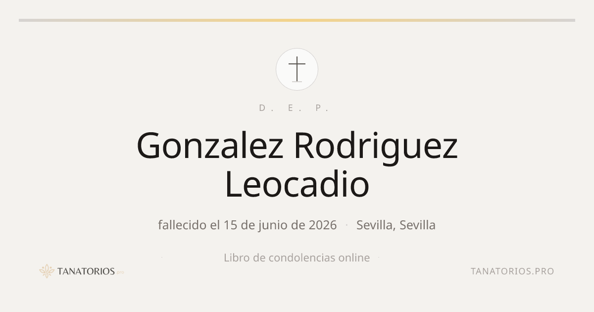 Memorial de Gonzalez Rodriguez Leocadio