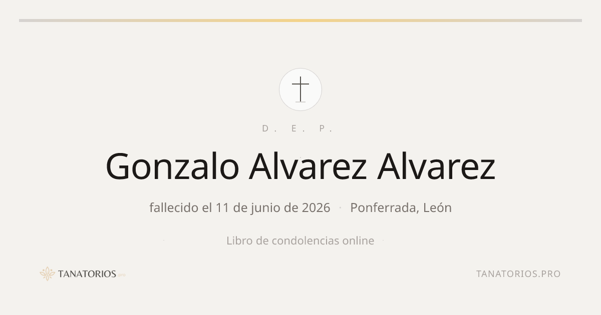 Memorial de Gonzalo Alvarez Alvarez
