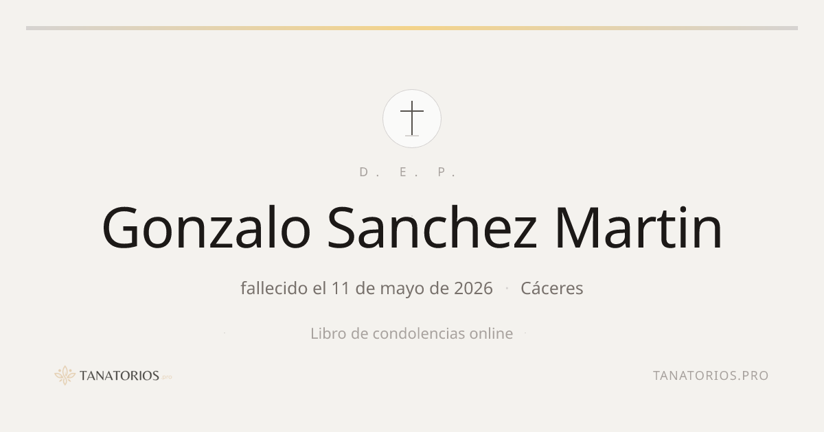 Memorial de Gonzalo Sanchez Martin