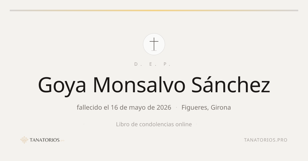 Memorial de Goya Monsalvo Sánchez
