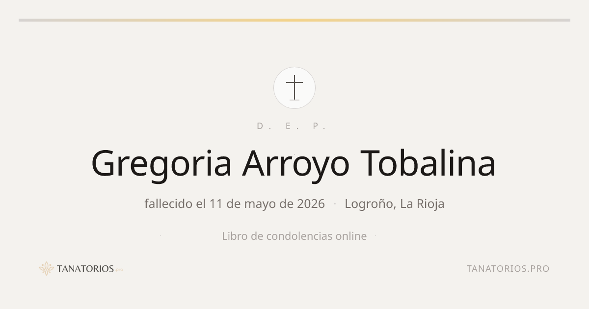 Memorial de Gregoria Arroyo Tobalina
