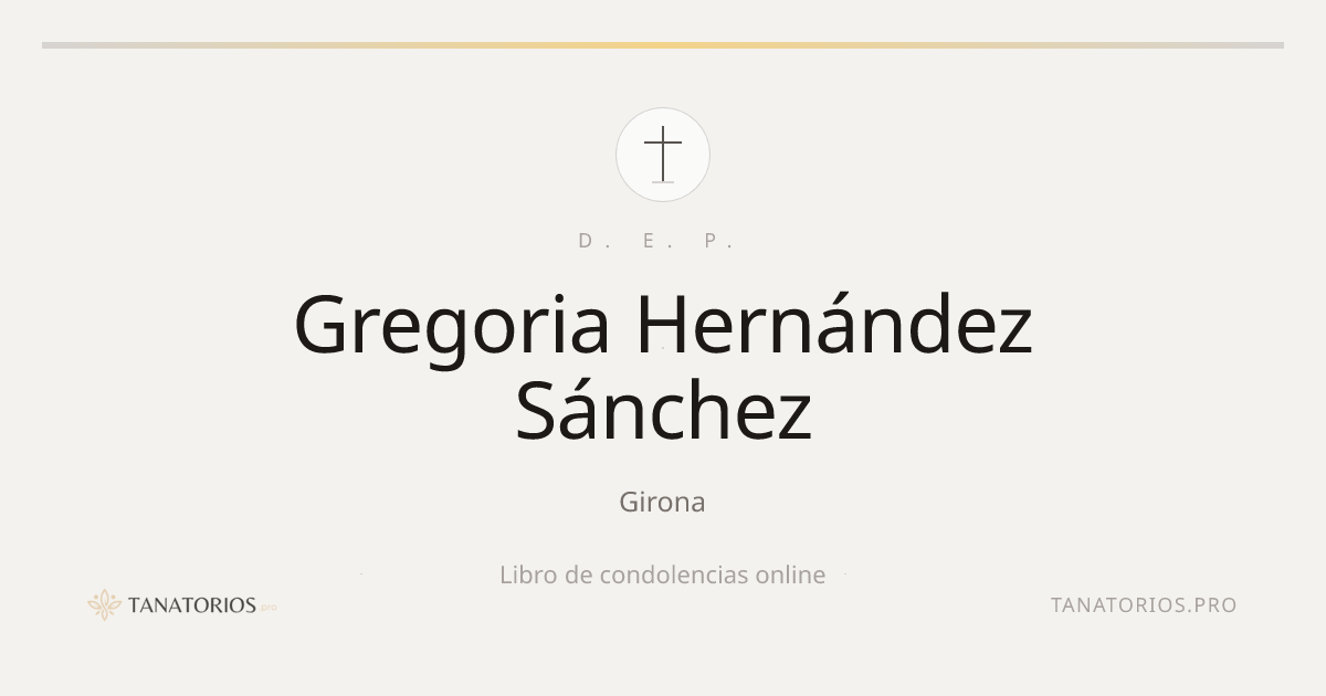 Memorial de Gregoria Hernández Sánchez