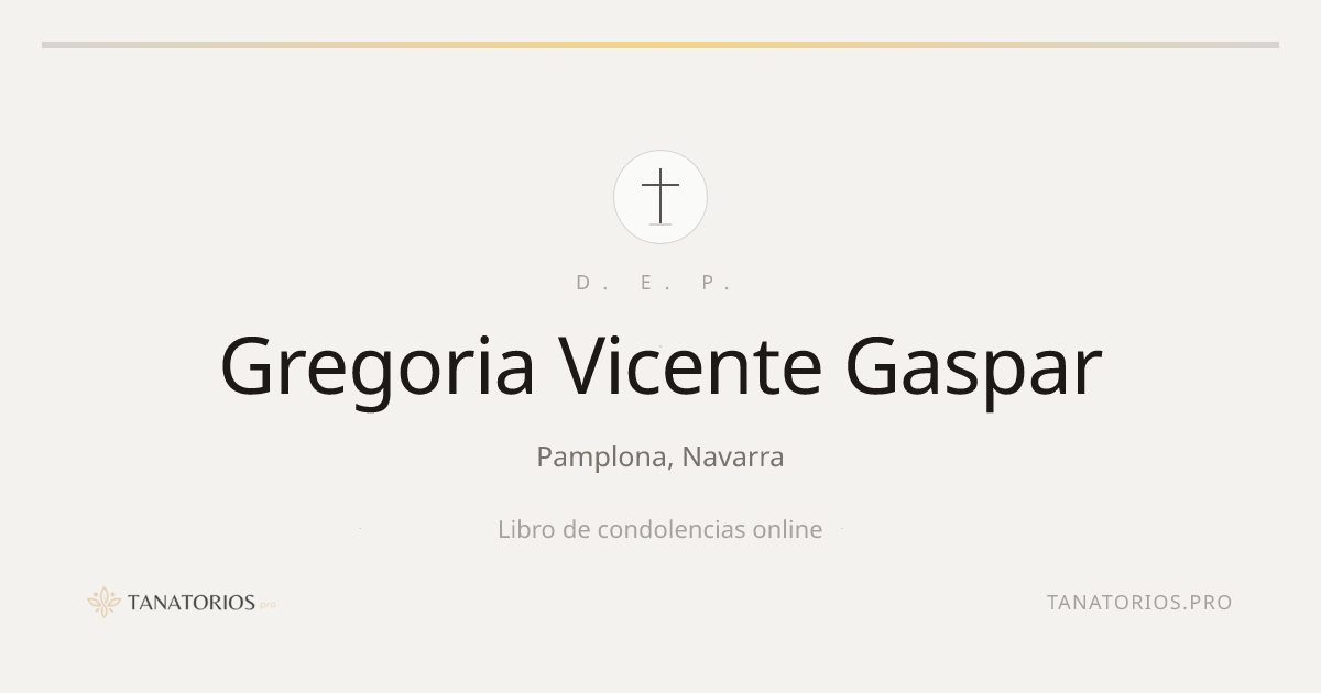 Memorial de Gregoria Vicente Gaspar