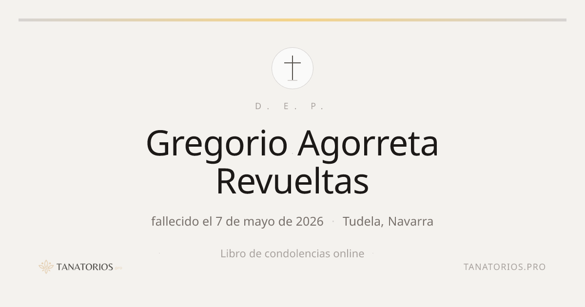 Memorial de Gregorio Agorreta Revueltas