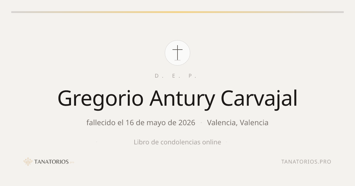Memorial de Gregorio Antury Carvajal