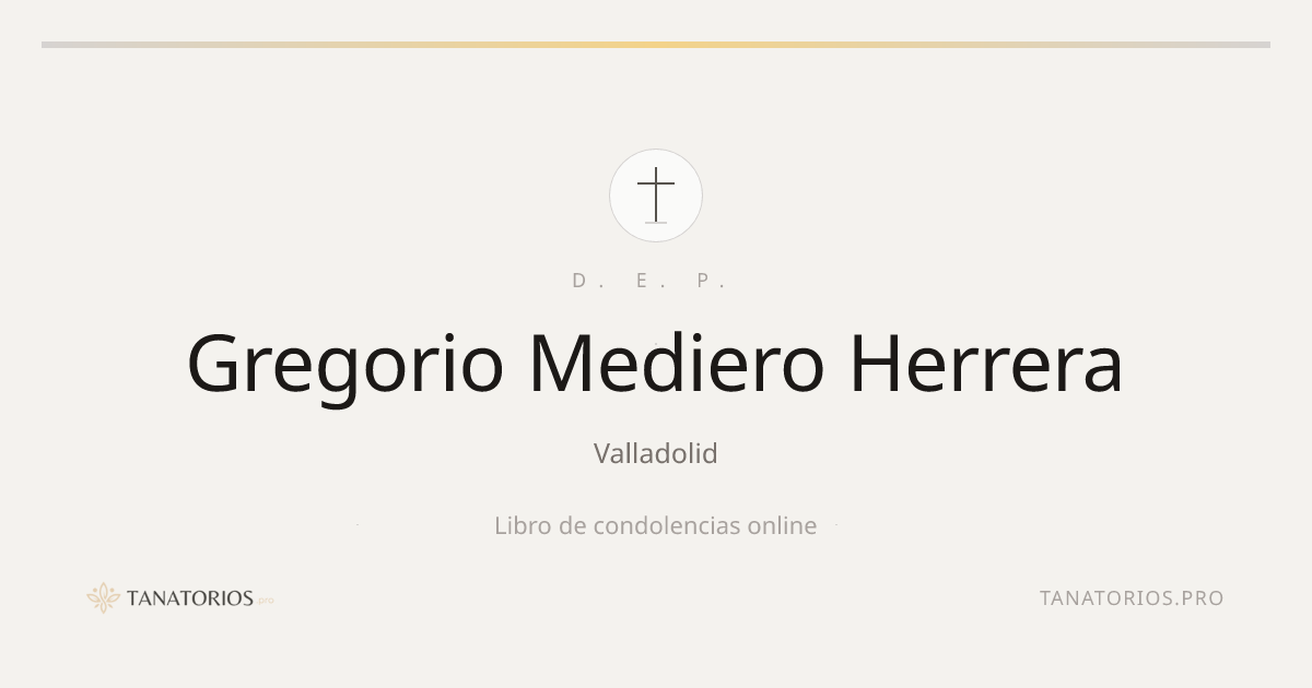 Memorial de Gregorio Mediero Herrera