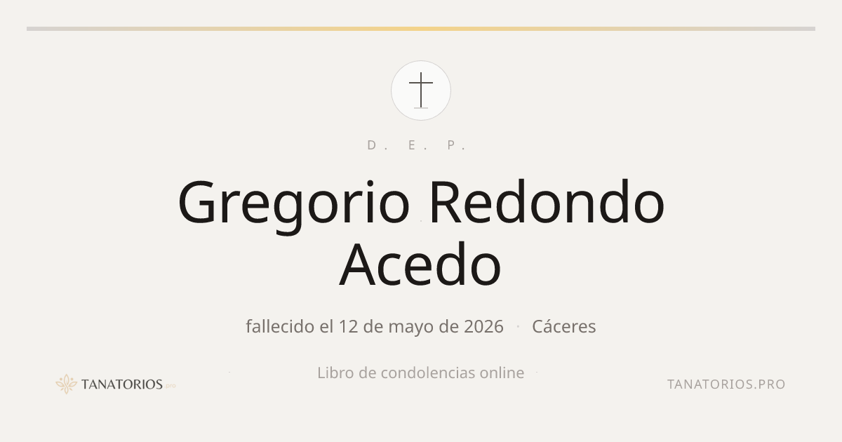 Memorial de Gregorio Redondo Acedo