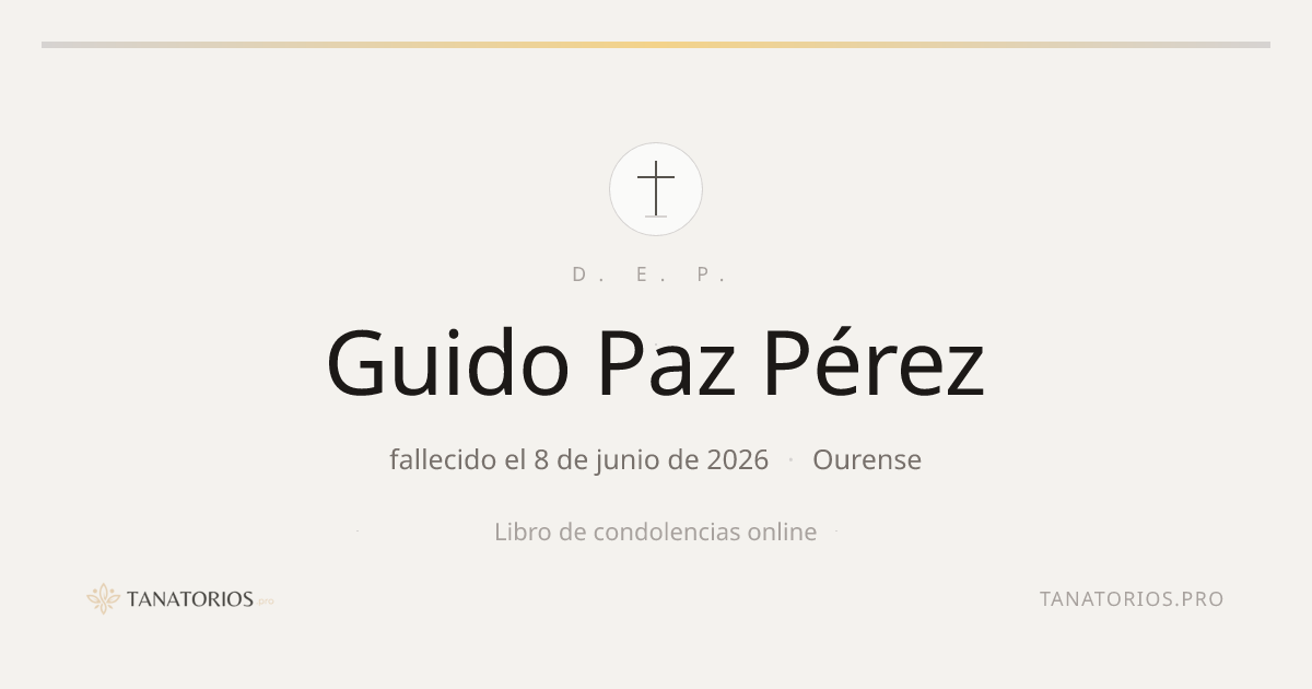 Memorial de Guido Paz Pérez