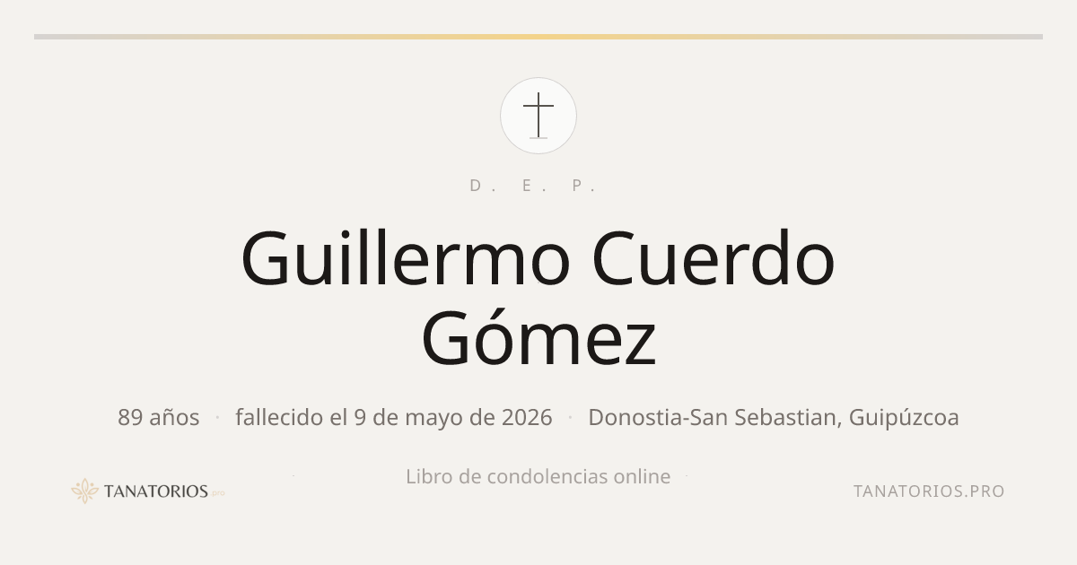 Memorial de Guillermo Cuerdo Gómez