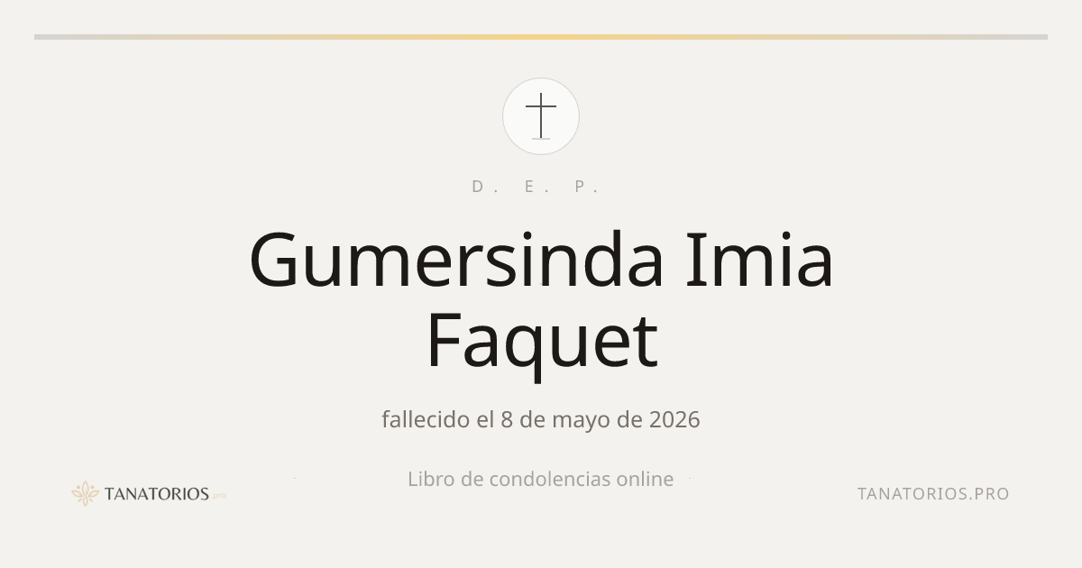 Memorial de Gumersinda Imia Faquet