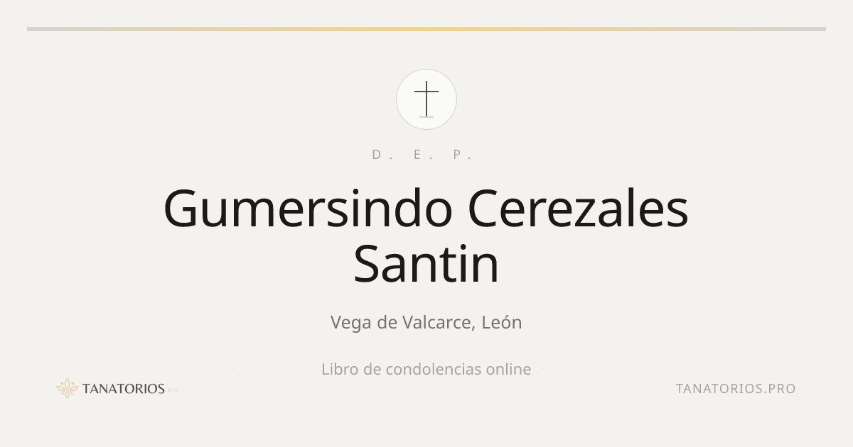 Memorial de Gumersindo Cerezales Santin