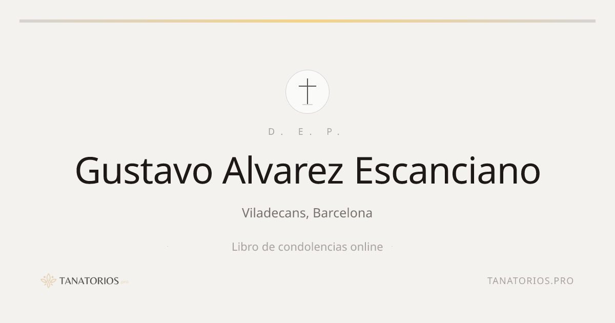 Memorial de Gustavo Alvarez Escanciano