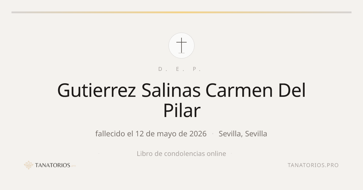 Memorial de Gutierrez Salinas Carmen Del Pilar