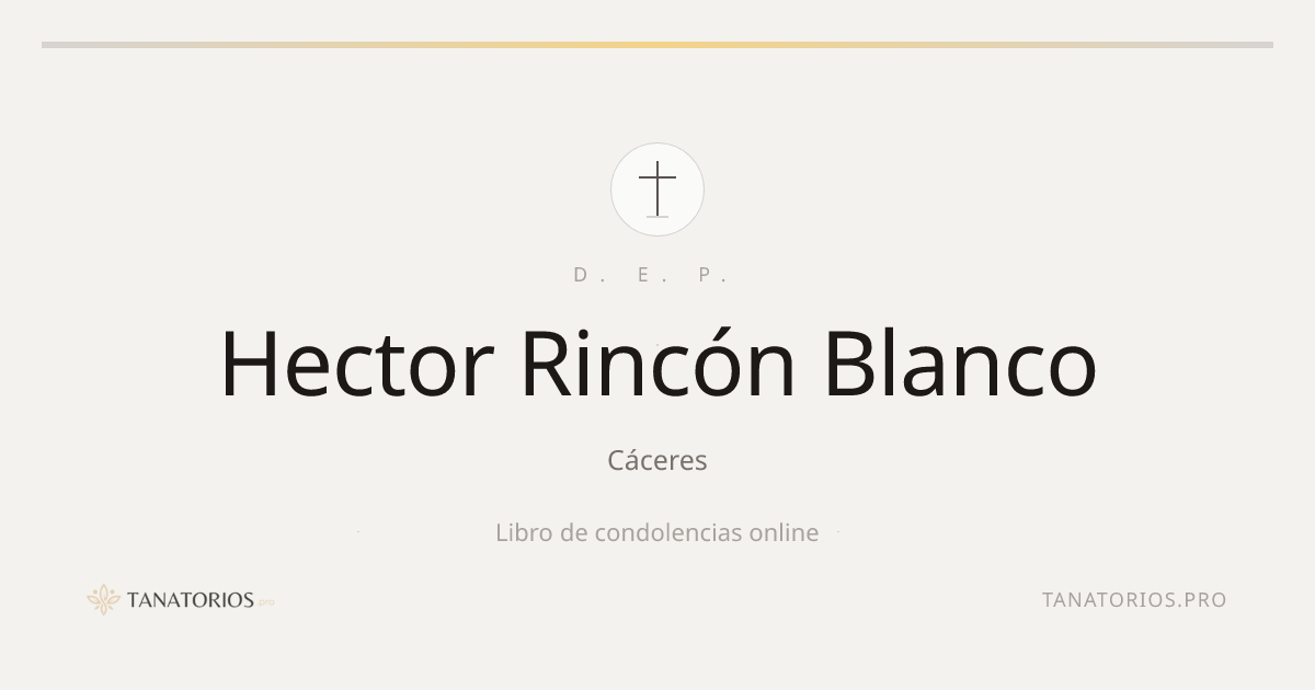 Memorial de Hector Rincón Blanco
