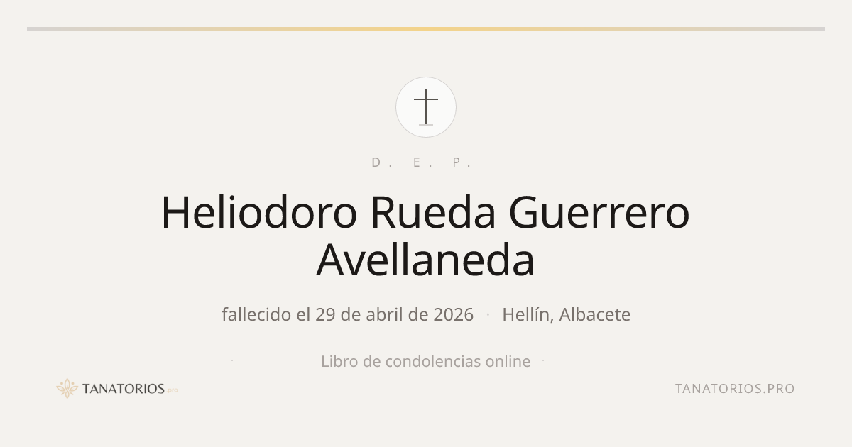 Memorial de Heliodoro Rueda Guerrero Avellaneda