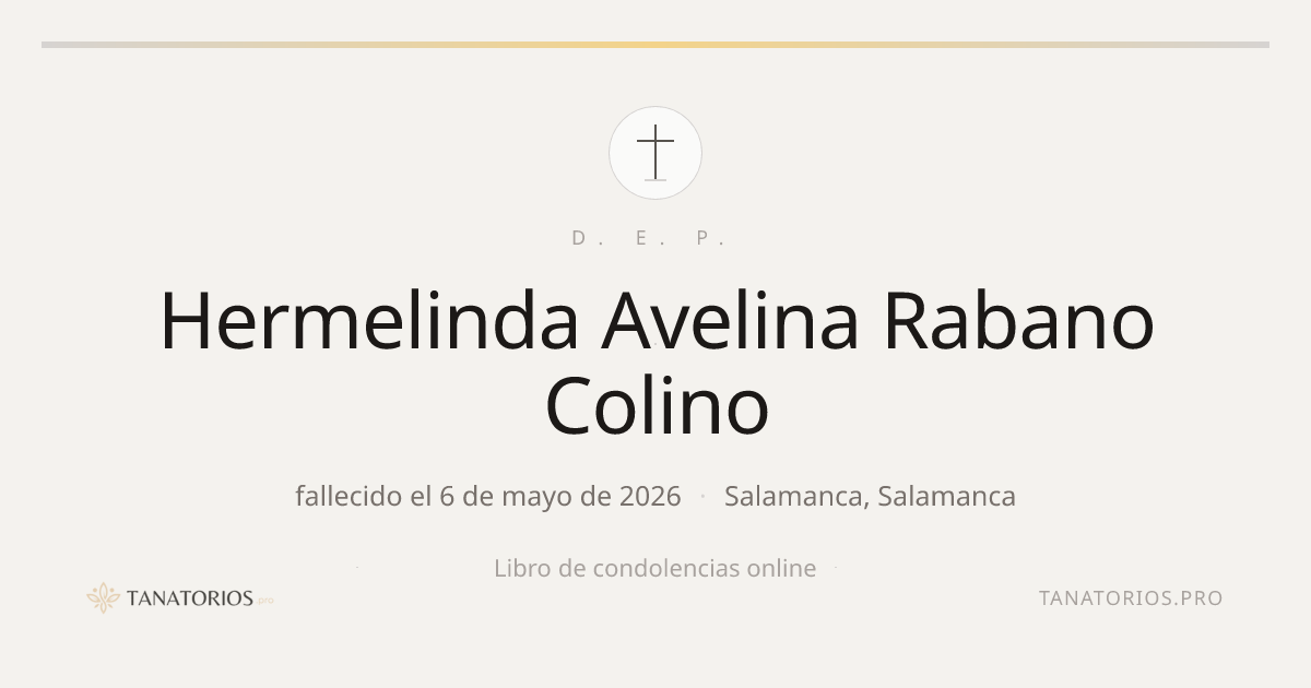 Memorial de Hermelinda Avelina Rabano Colino