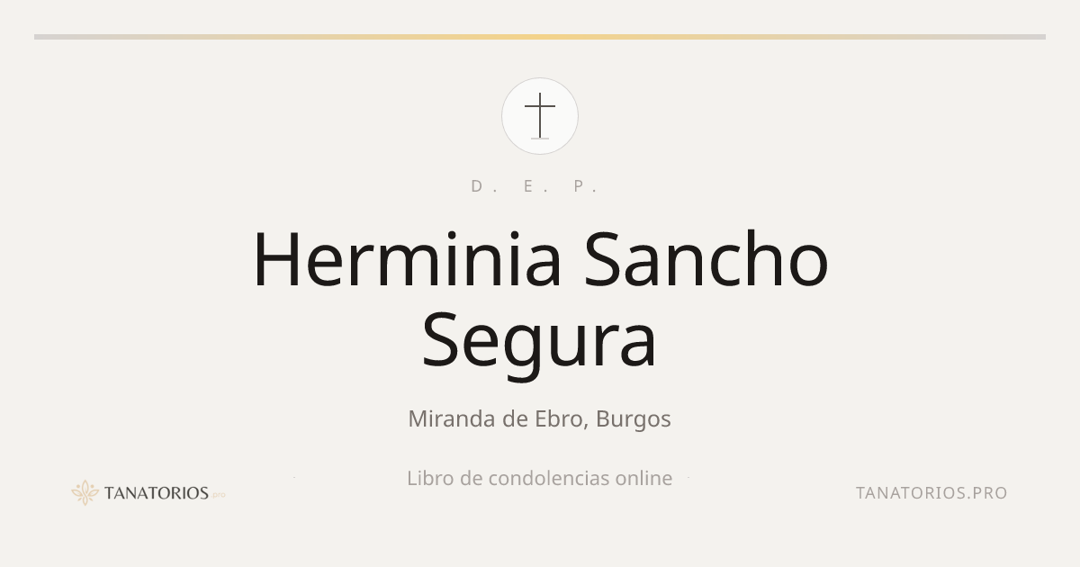 Memorial de Herminia Sancho Segura