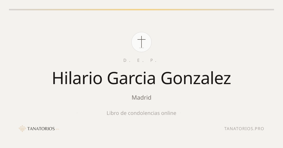 Memorial de Hilario Garcia Gonzalez