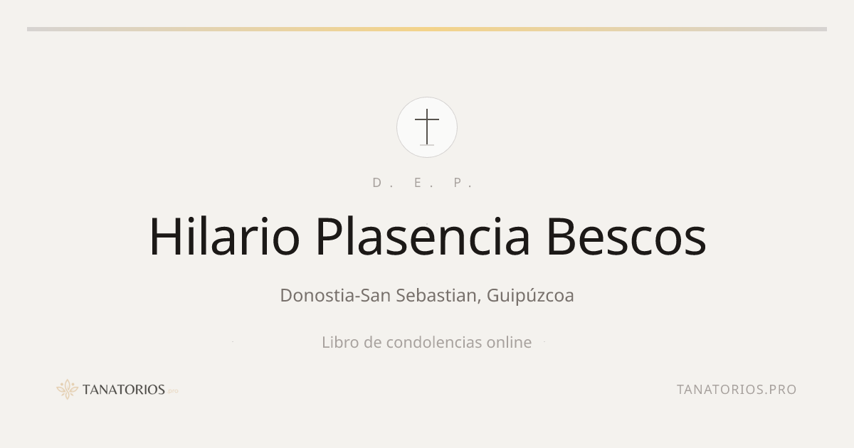 Memorial de Hilario Plasencia Bescos
